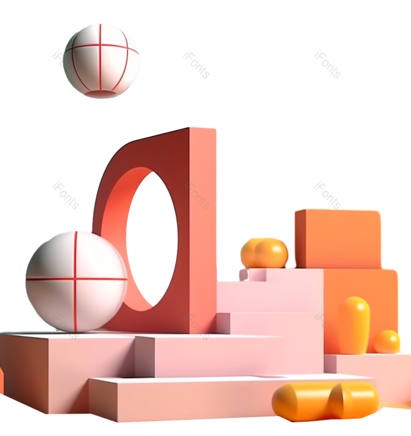 插画图片,几何形状元素,简单PNG,促销免抠素材